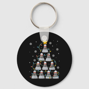 Shuttle Graphic Badminton Player Shirt Gift Christ Keychain