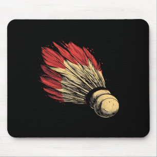 Shuttle Graphic Badmintonist  Mouse Pad