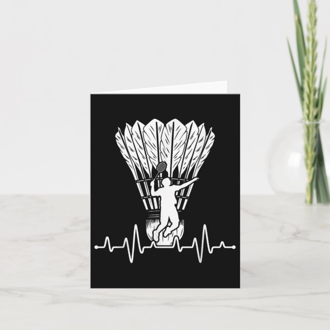 Shuttle Heartbeat Badminton  Card (Front)