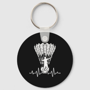 Shuttle Heartbeat Badminton  Keychain