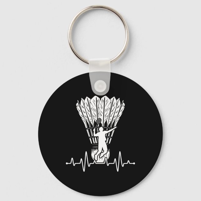 Shuttle Heartbeat Badminton  Keychain (Front)