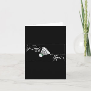 Shuttle In Hands For Badminton Players To Badminto Card