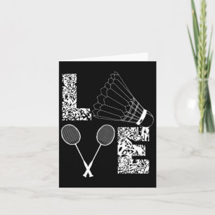 Shuttle Love Badminton Lover Racquet Smashs Card