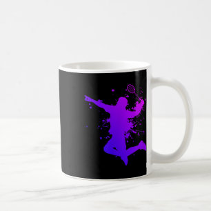 Shuttle Mens Squash Badminton Player Badminton Coffee Mug
