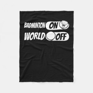 Shuttle Player Team - Racquet Badminton On World O Fleece Blanket