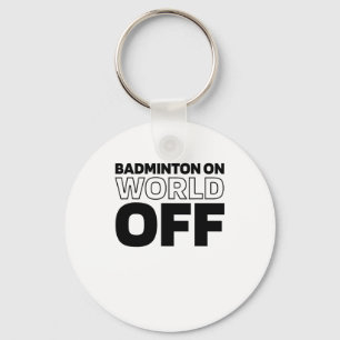 Shuttle Racket - Court Racquet Badminton On World Keychain