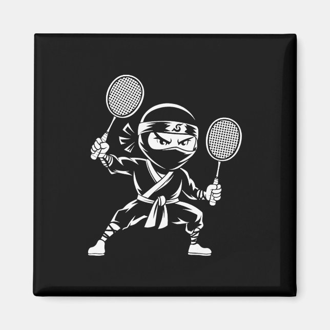 Shuttle Racquet Racket - Team Player Dminton Ninja Magnet (Front)