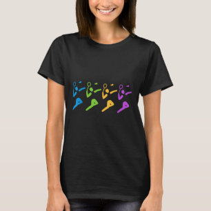 Shuttle Sport Setback Game Badminton Colourful Wom T-Shirt