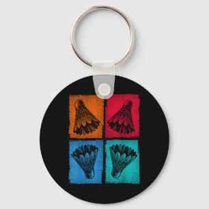 Shuttle Sports Badminton Player Keychain