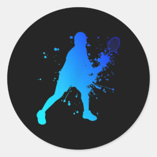 Shuttle Squash Badminton Player Classic Round Sticker