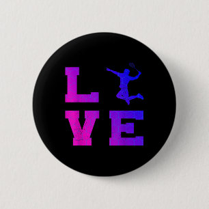 Shuttle Squash Womens Badminton Mens 2 Inch Round Button