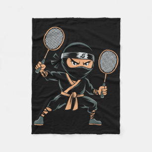 Shuttle Team Racket - Court Racquet Badminton Ninj Fleece Blanket
