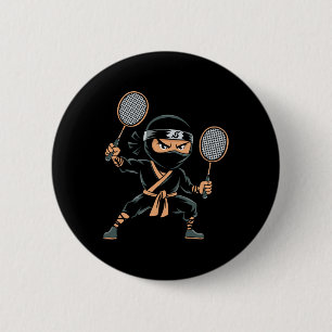 Shuttle Team Racket - Court Racquet Dminton Ninja  2 Inch Round Button
