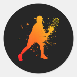 Shuttle Womens Badminton Player Mens Squash  Classic Round Sticker