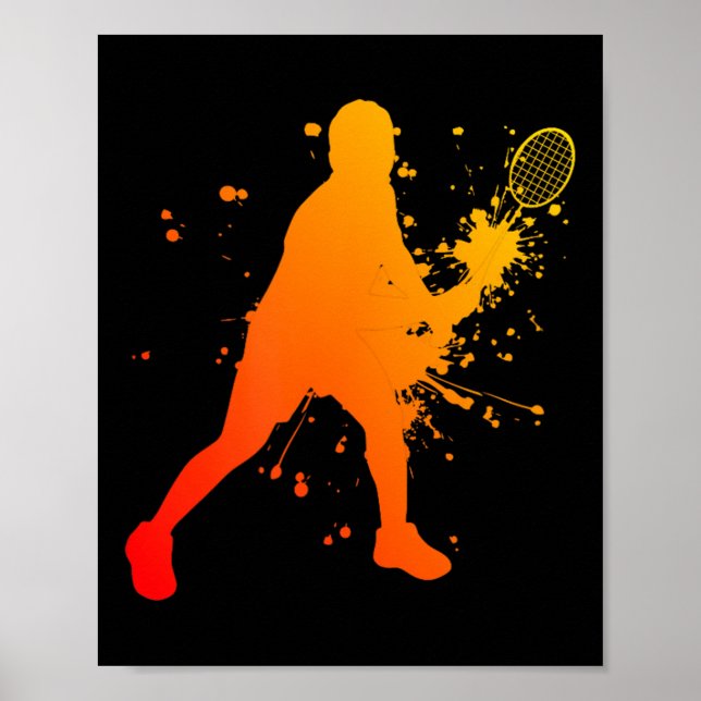 Shuttle Womens Badminton Player Mens Squash  Poster (Front)