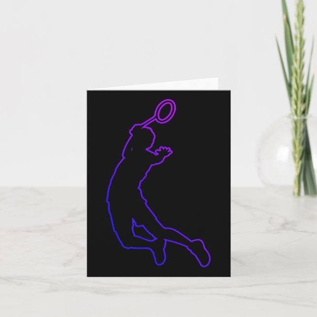 Shuttle Womens Mens Squash Badminton  Card (Front)