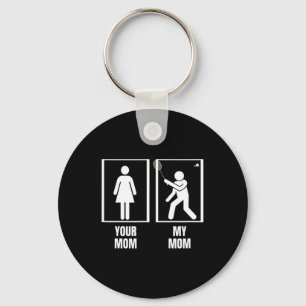 Shuttle Your Mom My Mom Son Daughter Funny Dminton Keychain