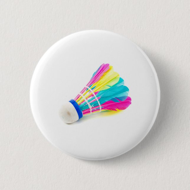 Shuttlecock 2 Inch Round Button (Front)
