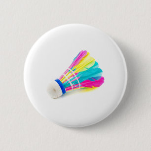 Shuttlecock 2 Inch Round Button