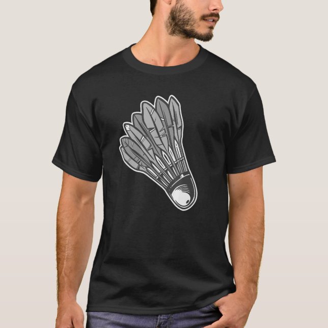 Shuttlecock Badminton Love Team Player Coach T-Shirt (Front)
