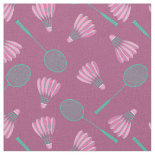 Shuttlecocks with badminton rackets fabric