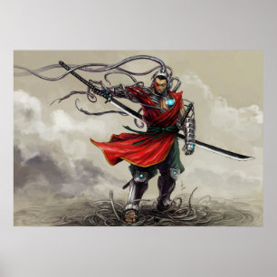 SHWANN: The Futuristic Samurai DJ Print