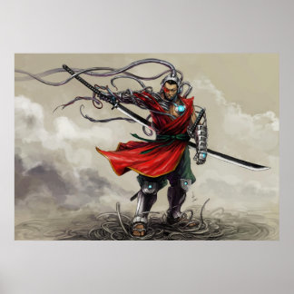 SHWANN: The Futuristic Samurai DJ Print