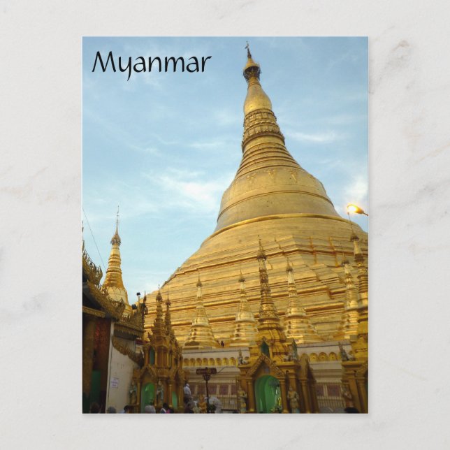 shwedagon gold stupa postcard (Front)