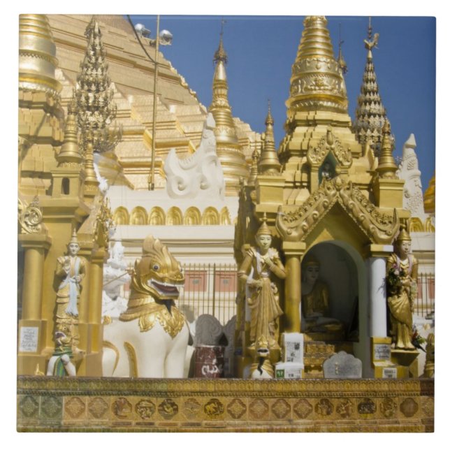 Shwedagon Pagoda (Paya), large temple site that Tile (Front)