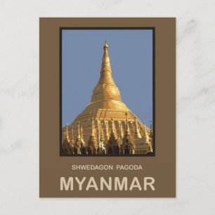 Shwedagon Pagoda Yangon Myanmar Postcard
