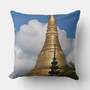 Shwedagon Pagoda, Yangon, Myanmar Throw Pillow
