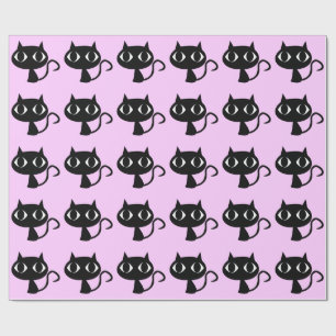 SHY CAT PATTERN Wrapping Paper