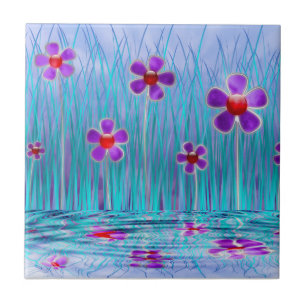 Shy Daisies Decorative Tile