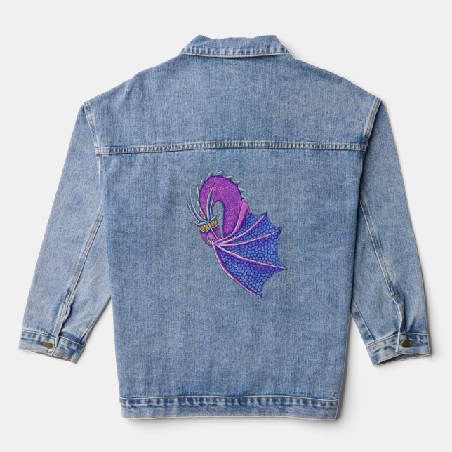 Shy dragon Denim jacket (Back)