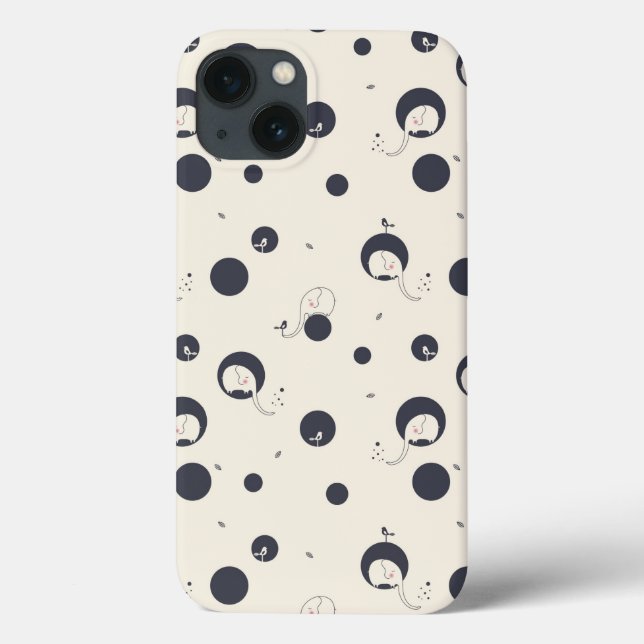 Shy Elephant Pattern Case-Mate iPhone Case (Back)