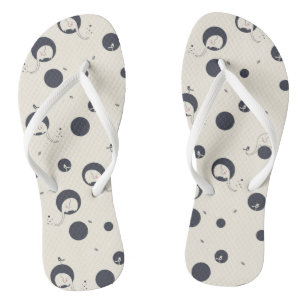 Shy Elephant Pattern Flip Flops