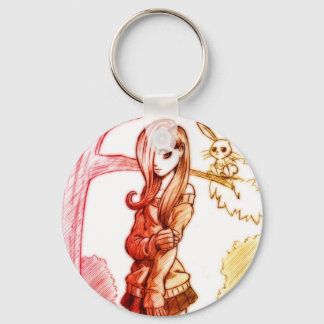 Shy Girl Keychain
