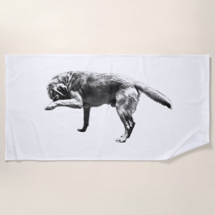 Shy in Shadow Beach Towel
