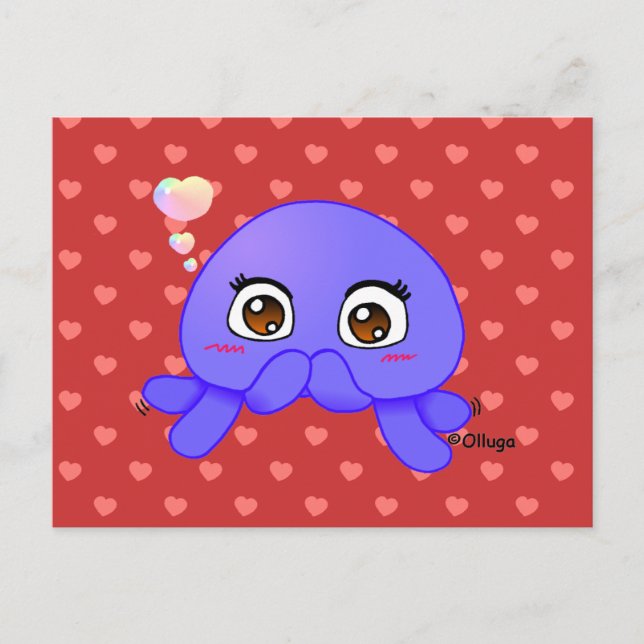 Shy Jellyfish Postcard (Front)
