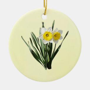 Shy Little Daffodil Ceramic Ornament