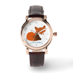 Shy Little Red Fox Personalized Watch