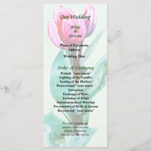 Shy Little Tulip Wedding Program