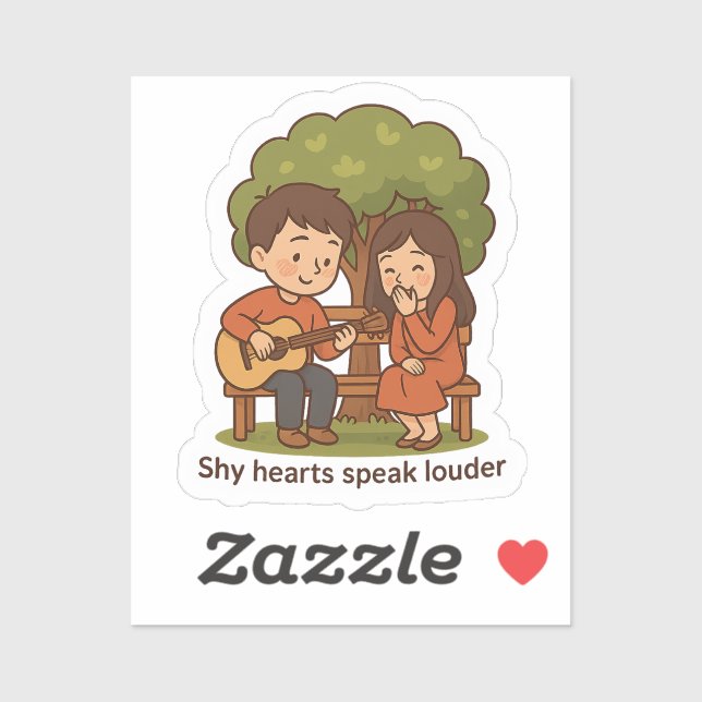 Shy Love Moment – Cute Couple (Sheet)