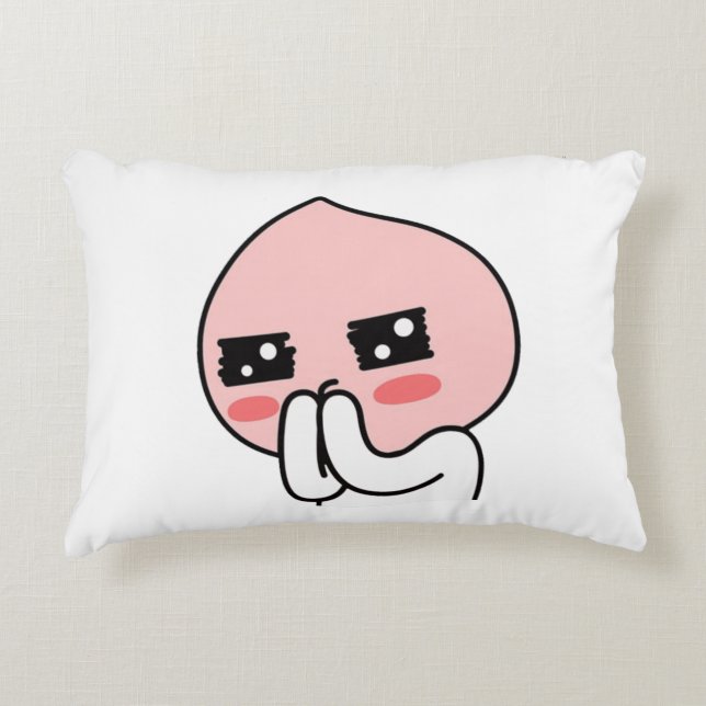 Shy peach accent pillow (Front)