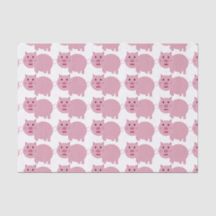 Shy Pink Pig Gift Tissue Wrap Tissue Paper