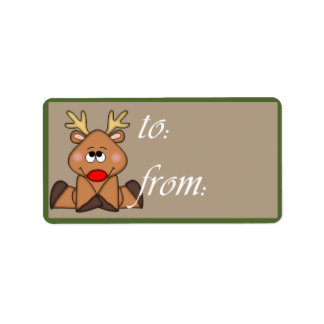 Shy Reindeer Gift Tag