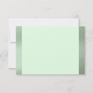 Shy Unicorn Green Metallic Flat Thank You Notes