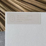 SHYLAH Boho Chic Gold Cream Return Address Labels<br><div class="desc">These boho chic gold and cream return address labels from the Shylah Collection are perfect for a classic wedding. The simple ivory and gold typography design features a geometric oval monogram with the initials of the couple and a modern minimalist feel. These labels can be used for a wedding, bridal...</div>