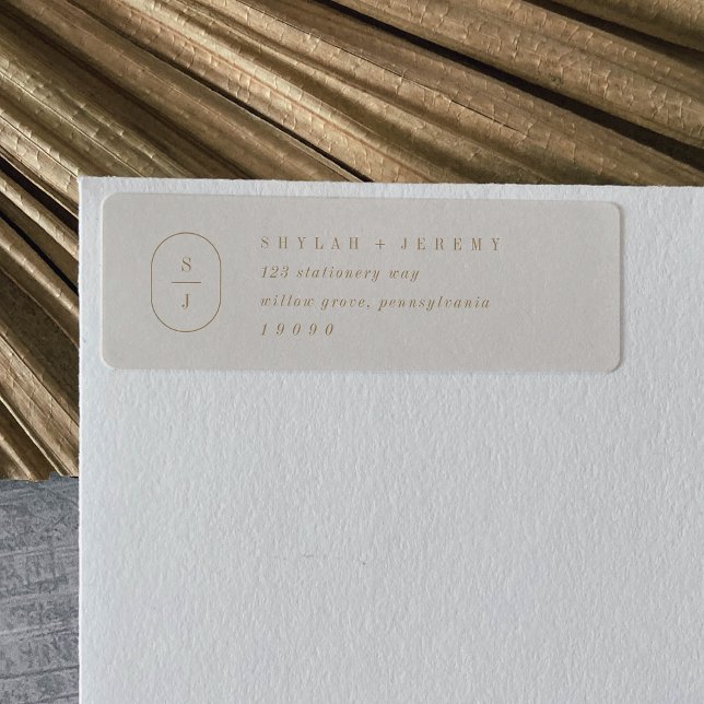 SHYLAH Boho Chic Gold Cream Return Address Labels (SHYLAH Boho Chic Gold Cream Return Address Labels)