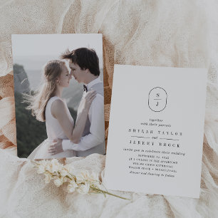 SHYLAH Boho Modern Minimalist Simple Photo Wedding Invitation